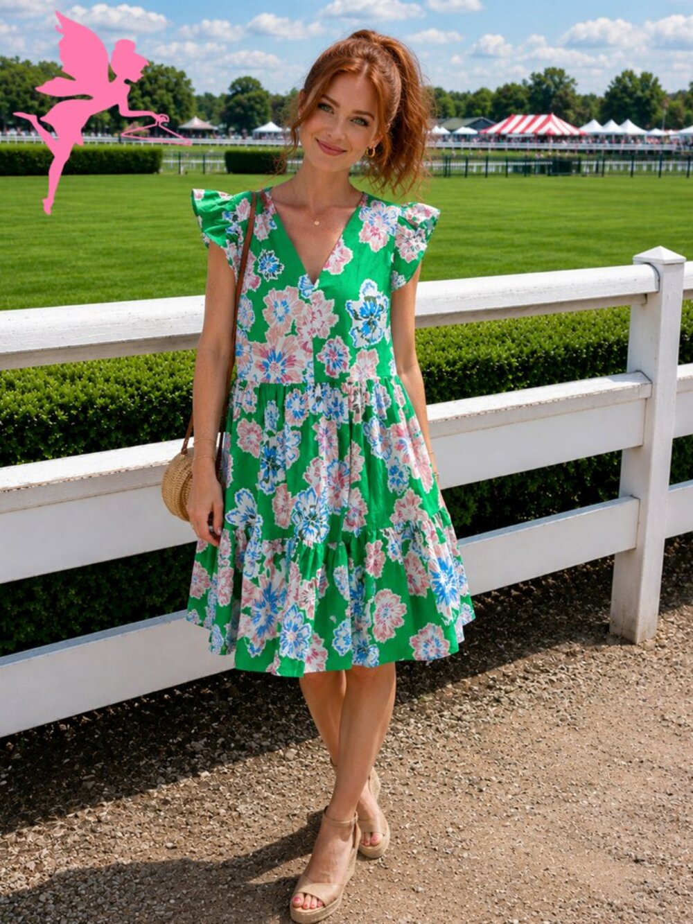 TANYA TAYLOR Marisol Floral Print Puff Sleeve Dress